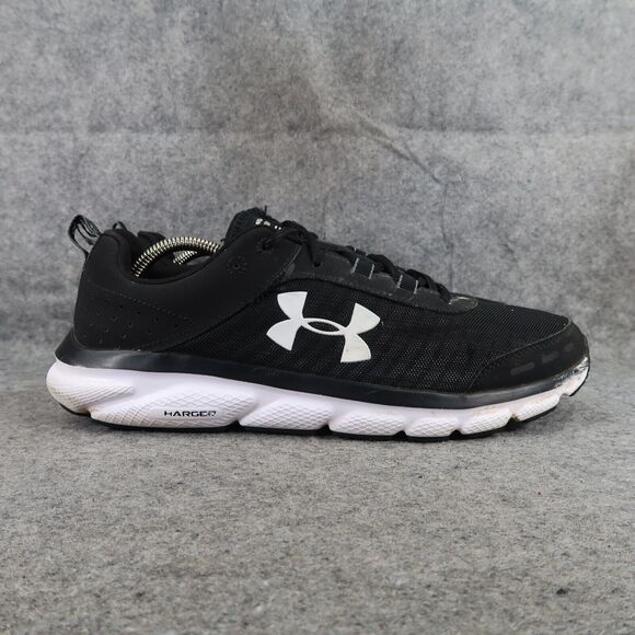 Under Armour Shoes Mens 11.5 Athletic Trainer Charged Assert Running Black White - Picture 2 of 16